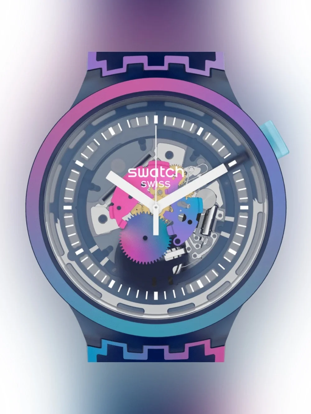 Swatch RAINBOW IN THE NIGHT Swiss Watch w/box & Authenticity Card